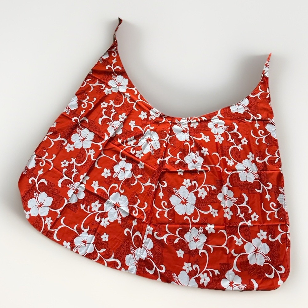 VTG Hilo Hattie Hawaiian‎ Tiki Sarong Pareo Wrap Skirt Dress Hibiscus USA